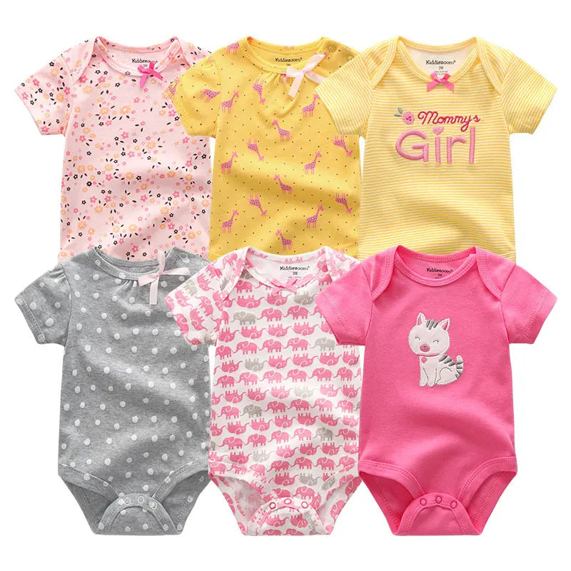 6Pcs Baby Girl Jumpsuit Set