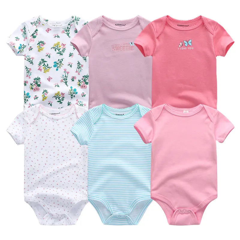 6Pcs Baby Girl Jumpsuit Set