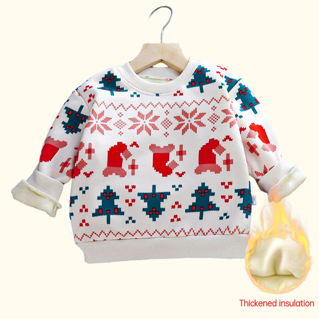 Winter Plush Velvet Kids Sweater