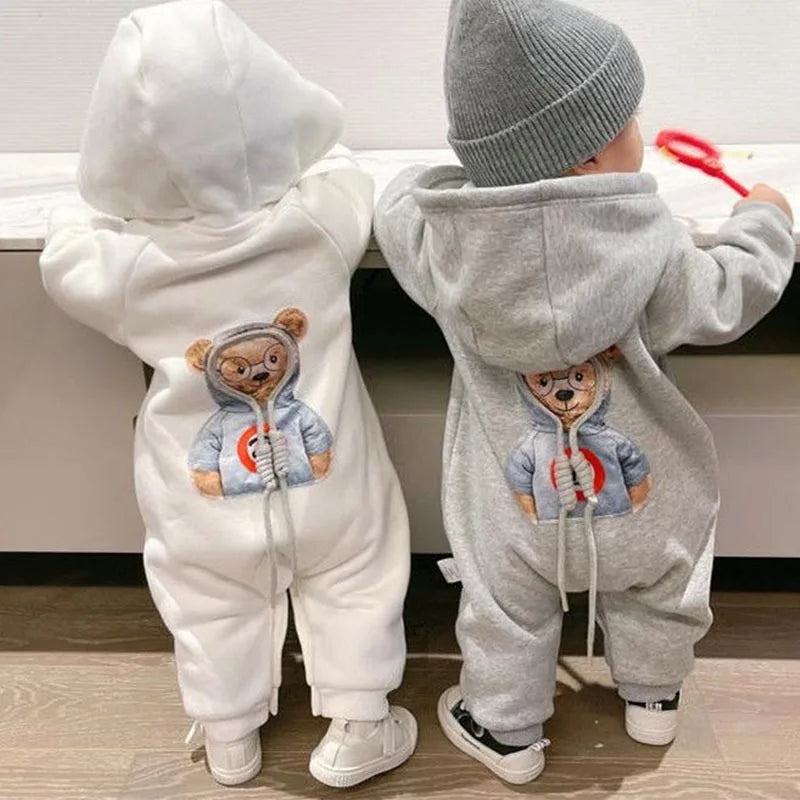 Baby Spring and Autumn Jumpsuit Boys Girls Long Sleeve Baby Clothes Newborn 0 to 18M Solid Romper Toddler Clothing Baby Overall