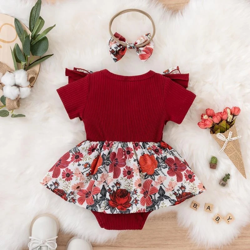 Striped Bowknot Baby Dress