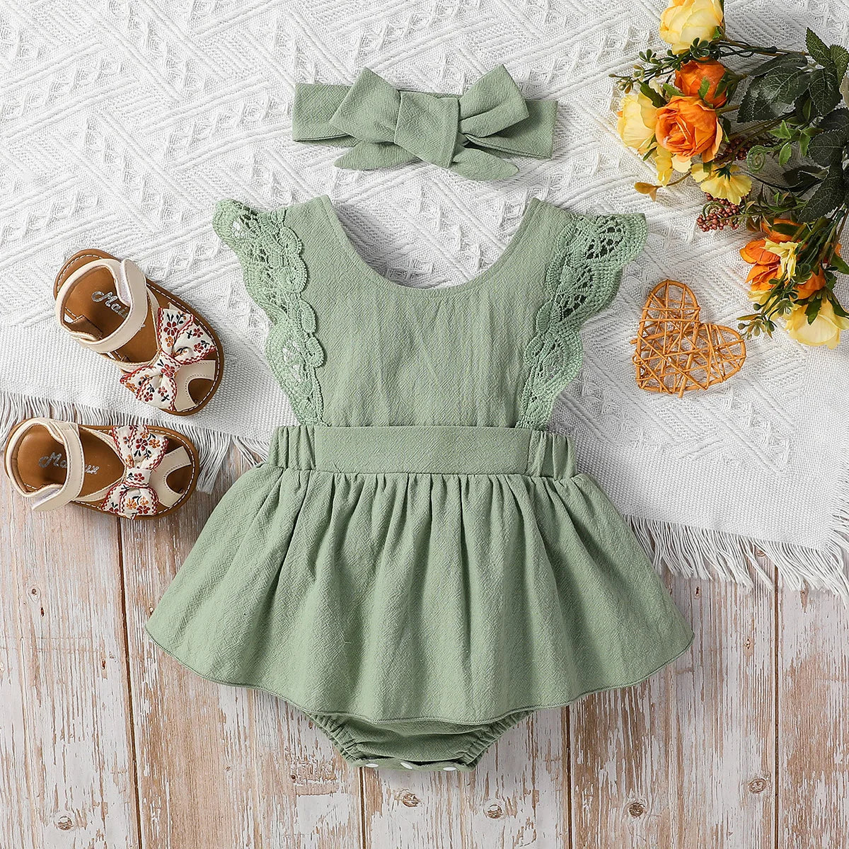 Kids Baby Gilrs Sleeveless Fashion Soft Cotton Solid  Japan&Korean Vacation New Dress