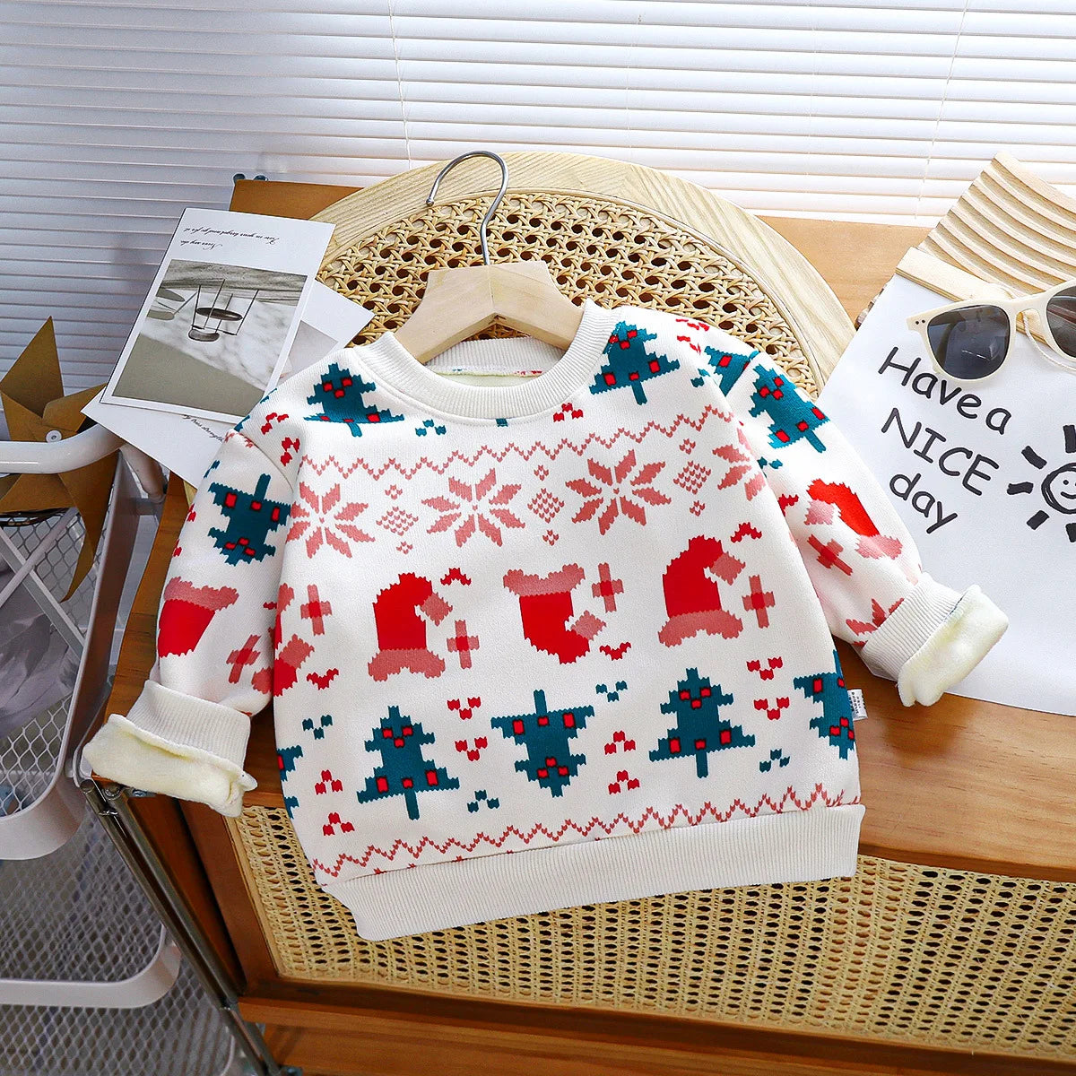 Winter Plush Velvet Kids Sweater