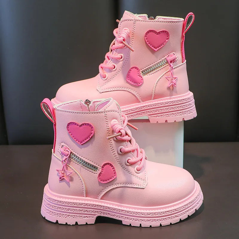 Girls Fashion Rubber Boots Pink