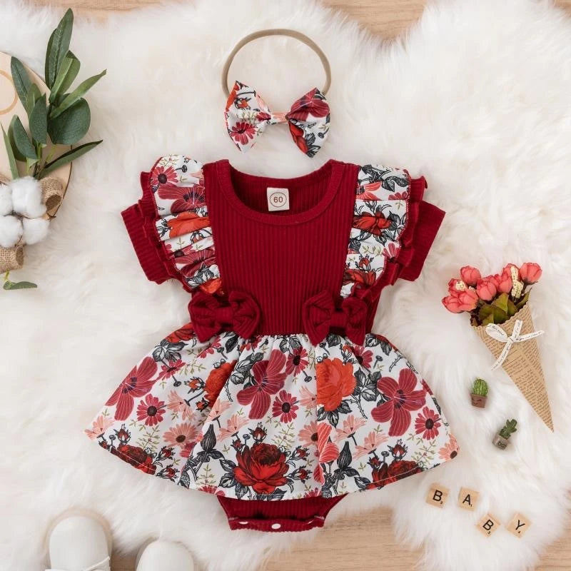 Striped Bowknot Baby Dress